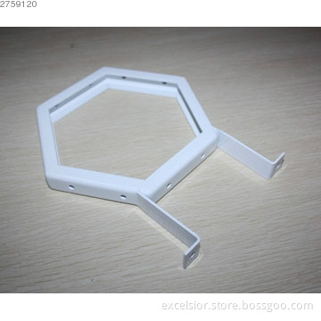White Power Coated Light  metal Bracket